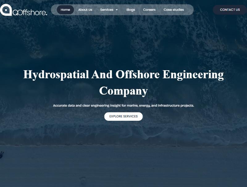 Screenshot of the Q Offshore website homepage
