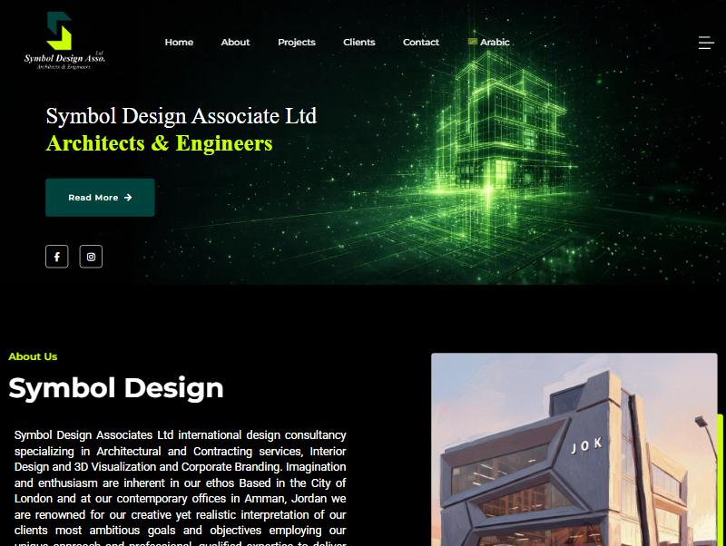 Screenshot of the Symbol Design website homepage